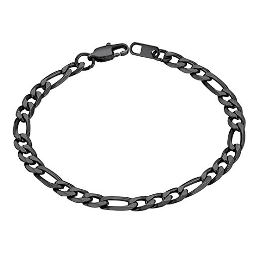 ChainsHouse Herren Armband 21cm lang Figarokette Armskette mit Geschenkebox für Jeden Tag Geburtstag Valentinstag von ChainsHouse