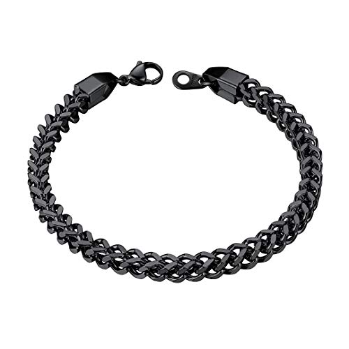 ChainsHouse Jungen Armband 4mm 21cm Armbänder Herren mit Geschenkebox und Schmuckbeutel von ChainsHouse