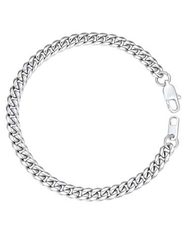 ChainsHouse Silber Herren Armband 6mm breit 21cm lang Armskette mit Geschenkebox und Schmuckstück für Kinder und Jugendlichen von ChainsHouse