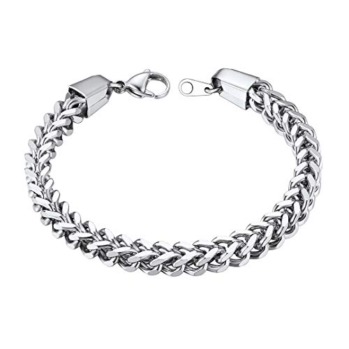 ChainsHouse Silber Herren Armband Edelstahl Franco Armbänder 21cm Herren Armskette für Herren und Männer von ChainsHouse