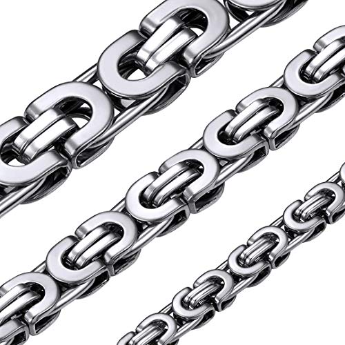 ChainsHouse Silber Königskette in 6mm breit 50cm lang herren Byzantinische Kette für Herren und Männer von ChainsHouse