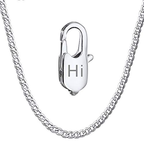 ChainsHouse Silberkette für Damen Mädchen 5mm breit 46cm lang Panzerkette herrenkette ohne Anhänger mit Schmuckbox schönes Geschenk für jeden Alltag von ChainsHouse