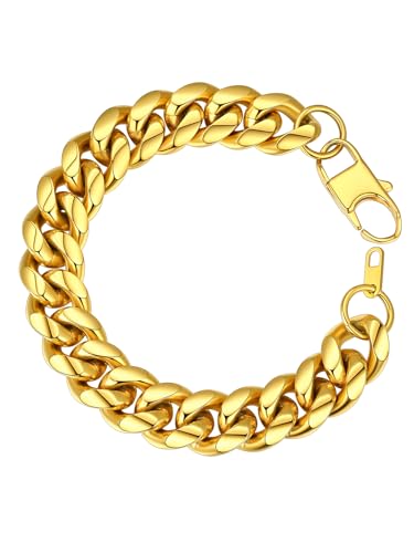 ChainsHouse Vergoldet Armskette herren Damen Armschmuck 21CM lang Armbänder herren für Damen und Herren von ChainsHouse