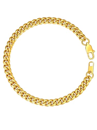 ChainsHouse Vergoldet Armskette herren Damen Armschmuck 21CM lang Armbänder herren für Damen und Herren von ChainsHouse