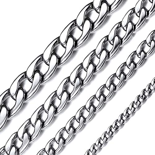 ChainsHouse hochwertige Panzerkette 26 inch 15mm Breit silberfarbe Panzerkette Edelstahl Schmuck mit Geschenkebeutel für Hip pop Rocker ChainsHouse hochwertige Panzerkette 26 inch 15mm Breit silberfarbe Panzerkette Edelstahl Schmuck mit Geschenkebeutel für Hip pop Rocker von ChainsHouse