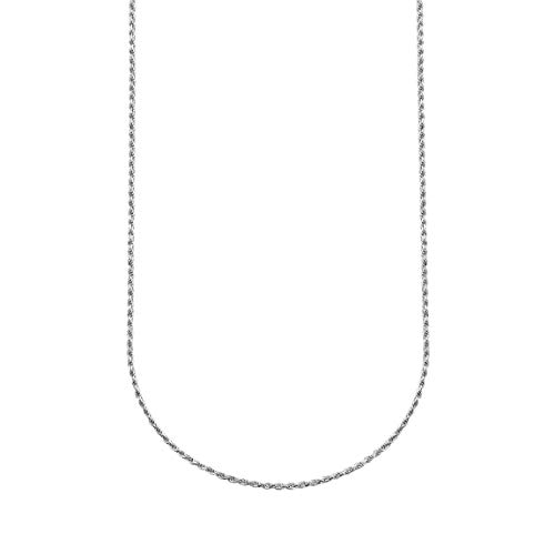 ChainsPro Kordelkette 1.6mm aus 925er Sterling Silber Feine Kette für Damen Halskette 925er Sterling Silber 45 CM von ChainsPro