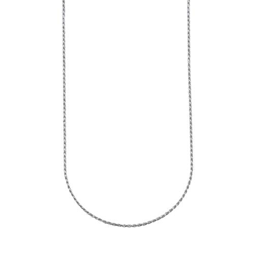 ChainsPro Silberkette Damen 925 1.3mm Kordelkette aus 925er Sterling Silber Kette für Frauen 61 cm Halskette Silber ohne Anhänger von ChainsPro