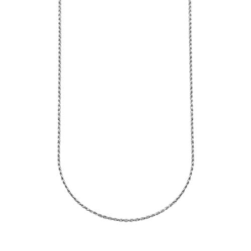 ChainsPro Silberkette Damen 925 1.6mm Kordelkette aus 925er Sterling Silber Kette für Frauen 61 cm Halskette Silber ohne Anhänger von ChainsPro