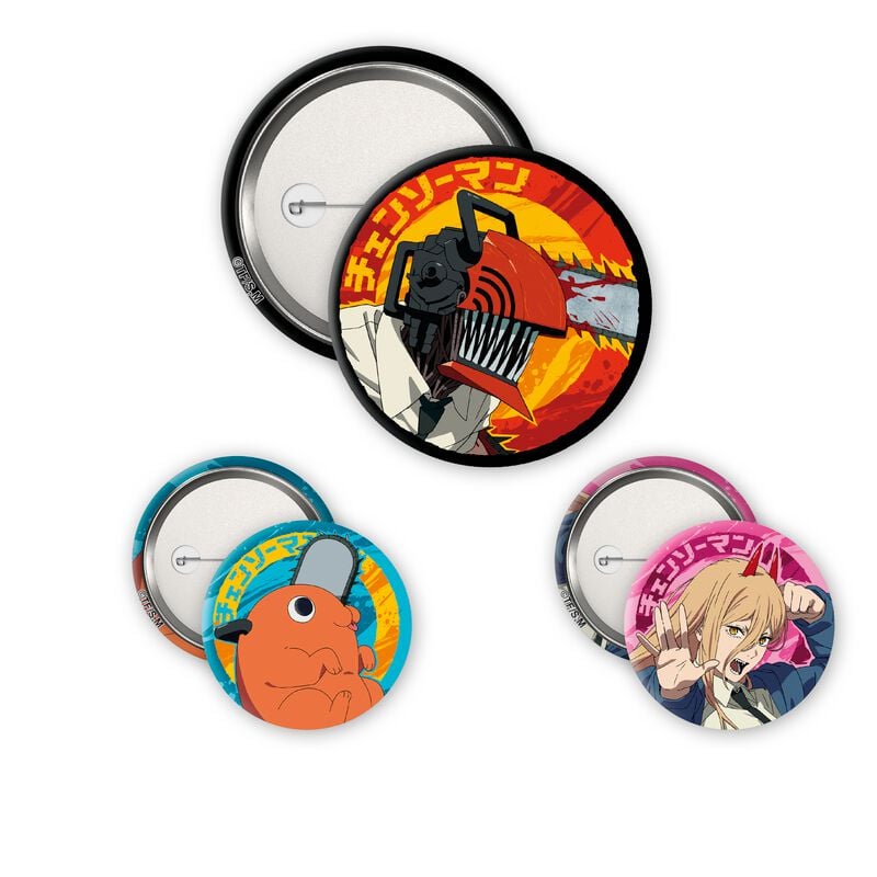 Chainsaw Man Denji - Devil - Pochita Button-Set multicolor Chainsaw Man Denji - Devil - Pochita Button-Set multicolor von Chainsaw Man