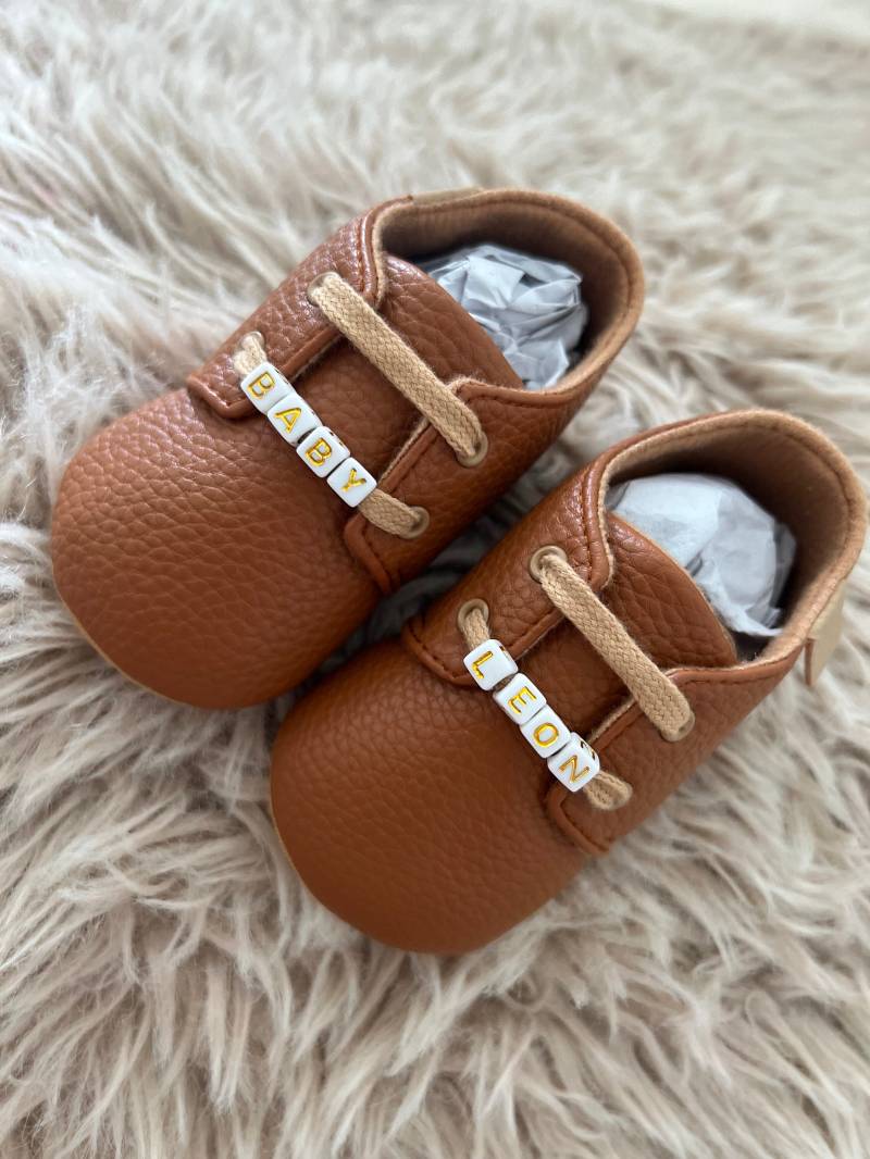 Baby Krabbelschuhe Unisex Babygeschenk Geburtsgeschenk Personalisierbare Schuhe Babygift Babyschuhe von ChainyDE