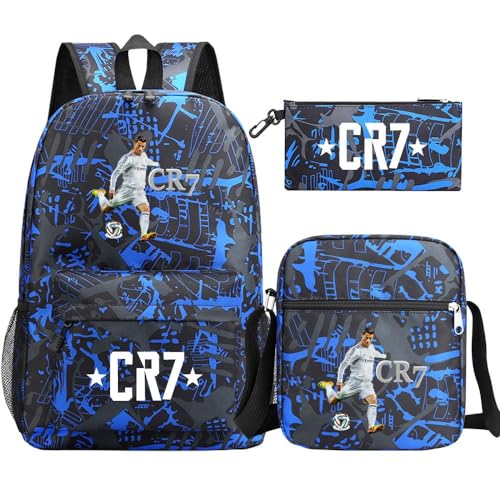 Schulrucksack für Jungen Mädchen Jugendliche leichtes Rucksack-Set mit Federmäppchen，Casual Daypack (Color : H1, Size : 46x16x32CM) von ChairY