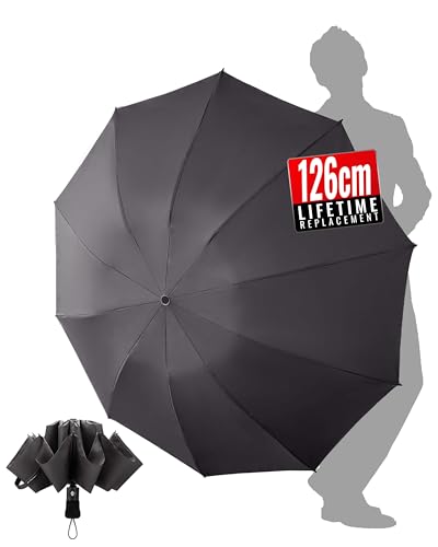 Chakipee Reise-Regenschirm, winddicht, stark, kompakt, 10 Rippen, tragbarer Regenschirm für Damen und Herren, umgekehrt, faltbar, automatische Regenschirme für Wind und Regen, 210T-Gewebe, 105 cm Chakipee Reise-Regenschirm, winddicht, stark, kompakt, 10 Rippen, tragbarer Regenschirm für Damen und Herren, umgekehrt, faltbar, automatische Regenschirme für Wind und Regen, 210T-Gewebe, 105 cm von Chakipee