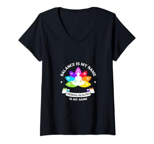 Damen Chakra Balance – Heilung ist Mein Weg T-Shirt mit V-Ausschnitt Damen Chakra Balance – Heilung ist Mein Weg T-Shirt mit V-Ausschnitt von Chakra Heilung Designs