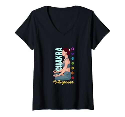 Damen Chakra Flüsterer – Energie in Harmonie T-Shirt mit V-Ausschnitt Damen Chakra Flüsterer – Energie in Harmonie T-Shirt mit V-Ausschnitt von Chakra Heilung Designs