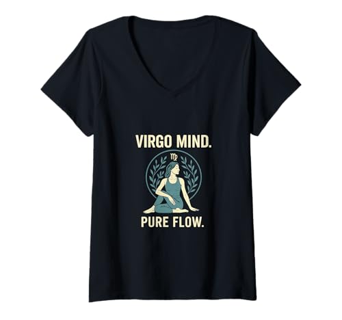 Damen Solarplexus-Löwe – Brüllen aus der inneren Mitte T-Shirt mit V-Ausschnitt von ChakraBeast Apparel