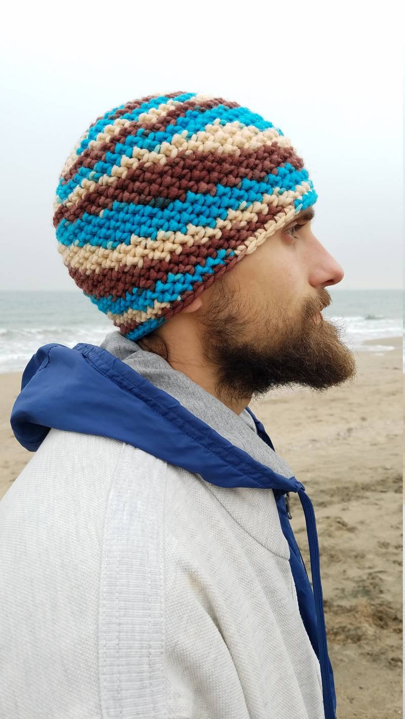 Herren Beanie Strickmütze | Merino Wolle Mütze Winter Hut Damen Unisex Weihnachtsgeschenk Für Ihn von Chakumche