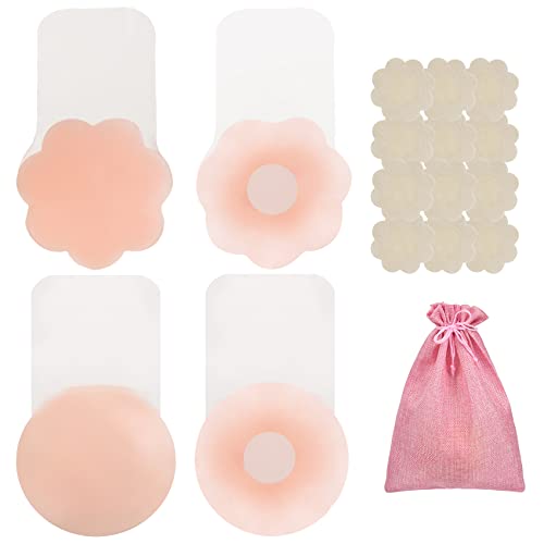 Klebe Bh Unsichtbar Trägerloser Nipple Covers Push Up Klebe BH Nippelpads selbstklebend Bh Silikon Rückenfreier Bh Klebe BH für rückenfreies Abendkleid, Ballkleid, Brautkleid Wiederverwendbare von Chalier Cmfort