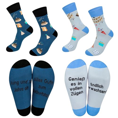 Chalier Cozy 2 paar Lustige 18. Geburtstag Männer Weihnachten Socken Geschenke Anti-Rutsch Baumwolle Neuheit Socken Herren Geburtstags für 18. Geburtstag Bruder/Freund/Sohn, Einheitsgröße Chalier Cozy 2 paar Lustige 18. Geburtstag Männer Weihnachten Socken Geschenke Anti-Rutsch Baumwolle Neuheit Socken Herren Geburtstags für 18. Geburtstag Bruder/Freund/Sohn, Einheitsgröße von Chalier Cozy