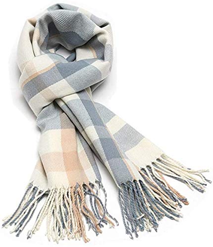 Chalier Fashion Damen Winter Schal Kariert übergroßer Quadratisch Deckenschal, Karo Tartan Streifen Plaid Muster Oversized Fransen Poncho MEHRWEG von Chalier Fashion