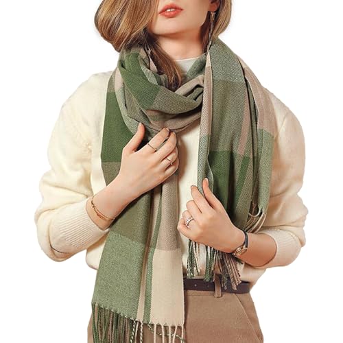Damen Winter Schal Kariert übergroßer Quadratisch Deckenschal Karo Tartan Streifen Plaid Muster XXL Oversized Fransen Poncho, Mischfarbe Damen Winter Schal Kariert übergroßer Quadratisch Deckenschal Karo Tartan Streifen Plaid Muster XXL Oversized Fransen Poncho, Mischfarbe von Chalier Fashion