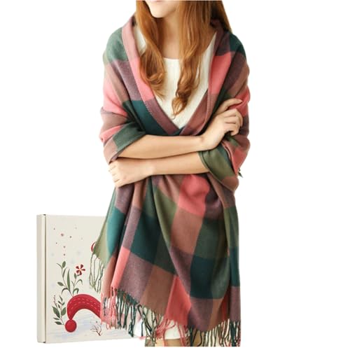 Damen Winter Schal in Geschenkbox Karomuster Übergroßer Quadratischer Poncho mit Quaste Modischer Schal für Damen Damen Winter Schal in Geschenkbox Karomuster Übergroßer Quadratischer Poncho mit Quaste Modischer Schal für Damen von Chalier Fashion