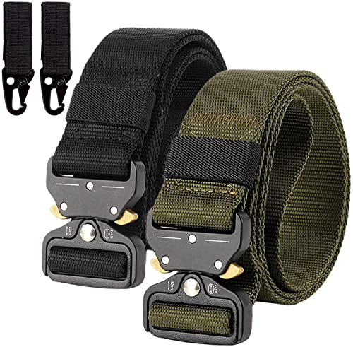 Chalier Herren 2er Unisex Gürtel, Armee-grün + Schwarz, Einheitsgröße Chalier Herren 2er Unisex Gürtel, Armee-grün + Schwarz, Einheitsgröße von Chalier