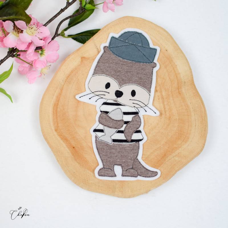 Aufnäher Patch Otter Applikation Junge Mädchen Stickdatei Zum Aufnähen Kleidung Accessoires Aufnäher Patch Otter Applikation Junge Mädchen Stickdatei Zum Aufnähen Kleidung Accessoires von Chalisu