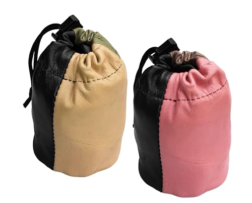 Mehrfarbige Ledertaschen, dicke Unterseite aus Rindsleder und weiche Schaffell-Einsätze, handgefertigt aus recycelten Lederresten, Kordelzug-Verschluss, Mehrere Farben, Ledertasche Mehrfarbige Ledertaschen, dicke Unterseite aus Rindsleder und weiche Schaffell-Einsätze, handgefertigt aus recycelten Lederresten, Kordelzug-Verschluss, Mehrere Farben, Ledertasche von Chalk Factory