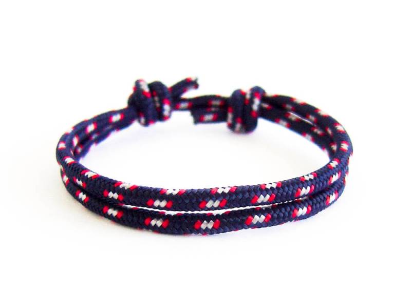 Rope Armband Damen, Eitelkeit Armband. Segelseil-Armband Damen Blau Oceana Mit Schiebeknoten Notfall - Und Überlebensschmuck. 3mm von ChalkBagsNadamlada