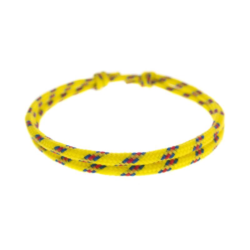 Schlichtes Schiebeknoten Armband. Sehr Einfaches Verstellbares Einfacher Beleg Knot Schnur Schmuck. Gelbe Freundschaftsbänder Unisex. 2mm von ChalkBagsNadamlada