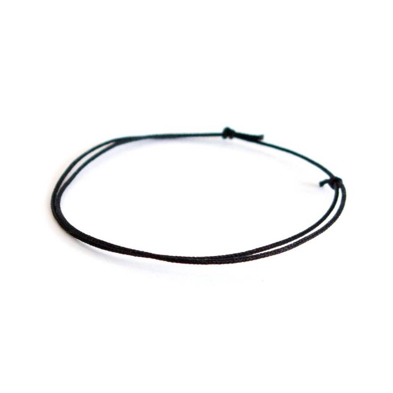 Schwarzes Seil Armband Für Männer. Frauen Und Mädchen. Cord Herren Aus Geknoteter Schnur. 0, 8mm von ChalkBagsNadamlada