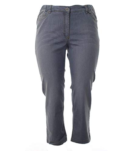 Chalou Damen Marken Hose Jeans für mollige Stretch große Größen in Grau, Hosengröße:48 von Chalou