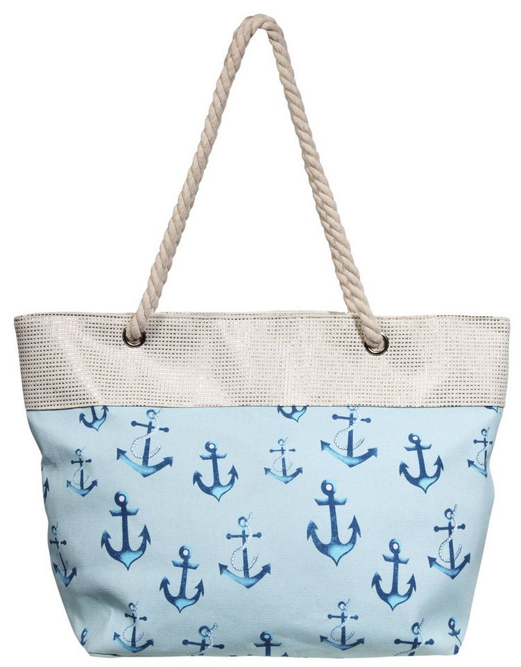 Cham Cham Henkeltasche Amanda Strandtasche aus Textil mit Ankermotiven von Cham Cham