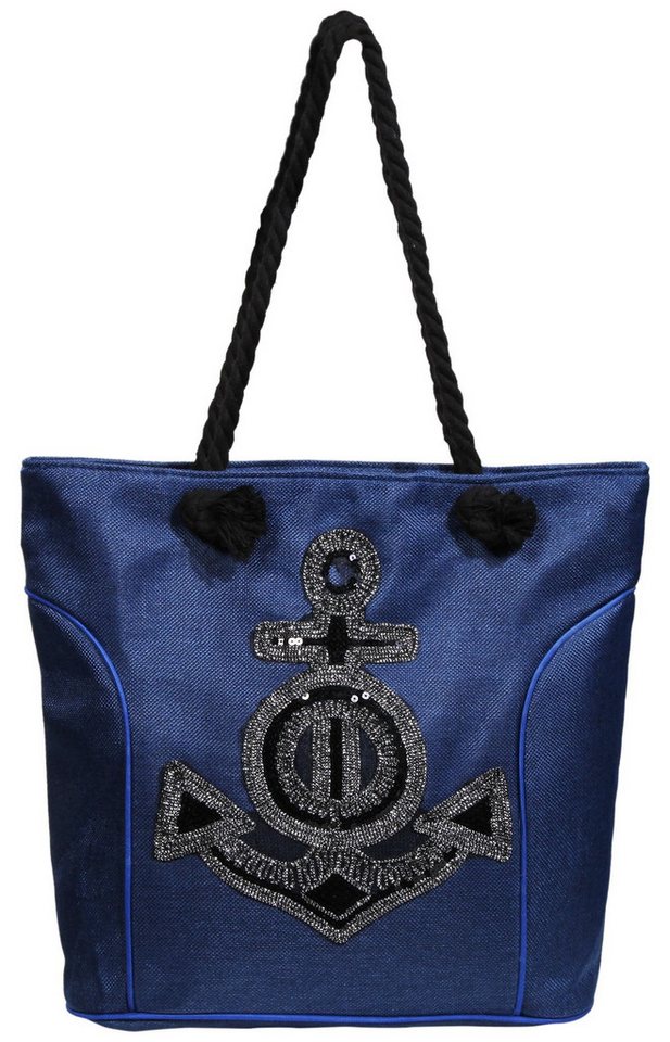 Cham Cham Henkeltasche Talin Damen Handtasche aus Textil, Ankermotiv von Cham Cham