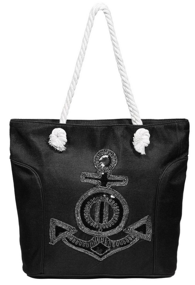 Cham Cham Henkeltasche Talin Damen Handtasche aus Textil, Ankermotiv von Cham Cham