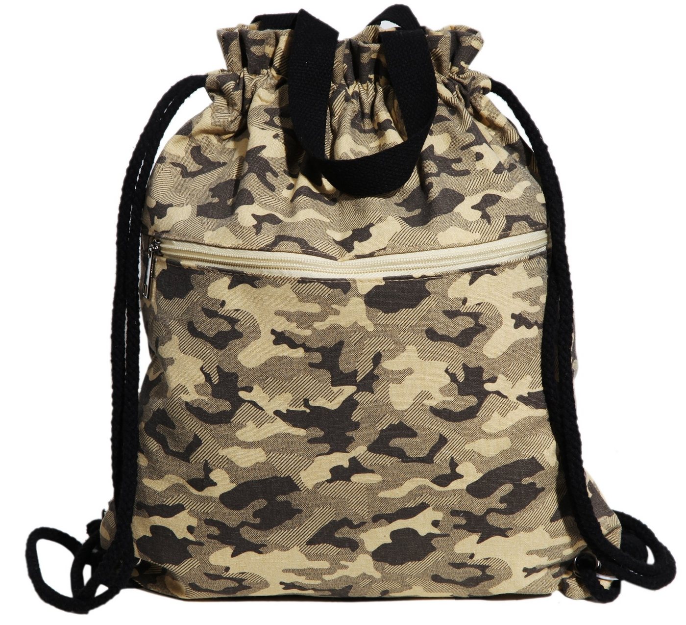 Cham Cham Turnbeutel Camou Rucksack Rucksackbeutel Camouflage (einzeln, Polybag) von Cham Cham