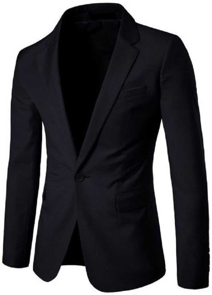 Solider Single Casual Men Full Sleeve Blazer | Schwarz Slim Fit Eleganter Hochzeitsanzug Party Wear Dinner Maßanfertigung Für Männer, Mann von Chamantailormade