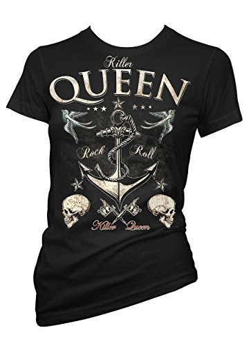 Rock Style Killer Queen Seven Seas 702019 Damen Ladies T-Shirt 001 L von Chameleon Clothing