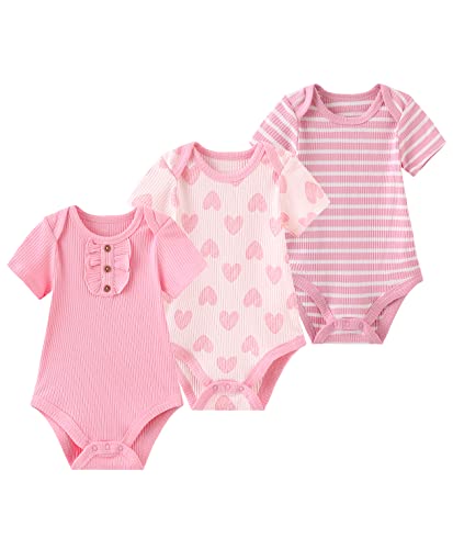 Chamie Baby Kleidung Kurzarmbody 98 Kurzarm Bodys FüR Jungen Und MäDchen Body Baby MäDchen Strampler Babysachen Neugeborenen Set Baby Geschenk von Chamie