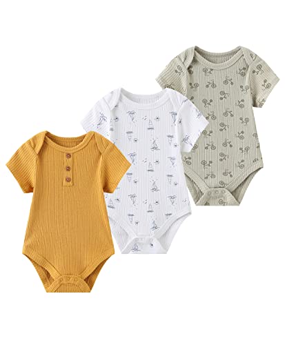 Chamie Baby Kleidung Kurzarmbody 98 Für Jungen Und Mädchen - Strampler Neugeborenen Set - Geschenk von Chamie