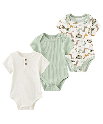 Chamie Baby Kleidung Kurzarmbody 98 Für Jungen Und Mädchen - Strampler Neugeborenen Set - Geschenk von Chamie