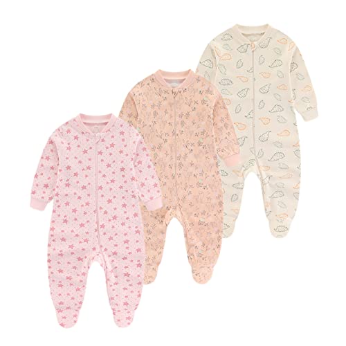 Chamie Strampler für Babys, Strampler, langärmelig, Baumwolle, 0–3 m/3–6 m/6–9 m/9–12 m von Chamie