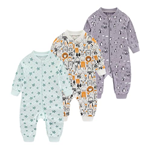 Chamie Baby Sleepsuit Romper for Baby Boys and Girls,Double Zipper and Neck Protection,Sleeping and Playing von Chamie