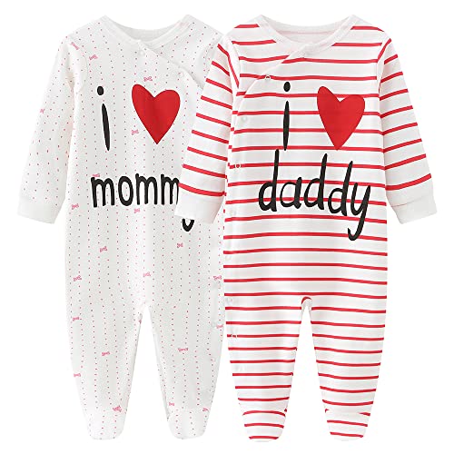 TONE Baby Strampelanzug, langärmelig, für Jungen und Mädchen, Baumwolle, 0-3 m/3-6 m/6-9 m/9-12 m Gr. 9 Monate, Design5 von Chamie