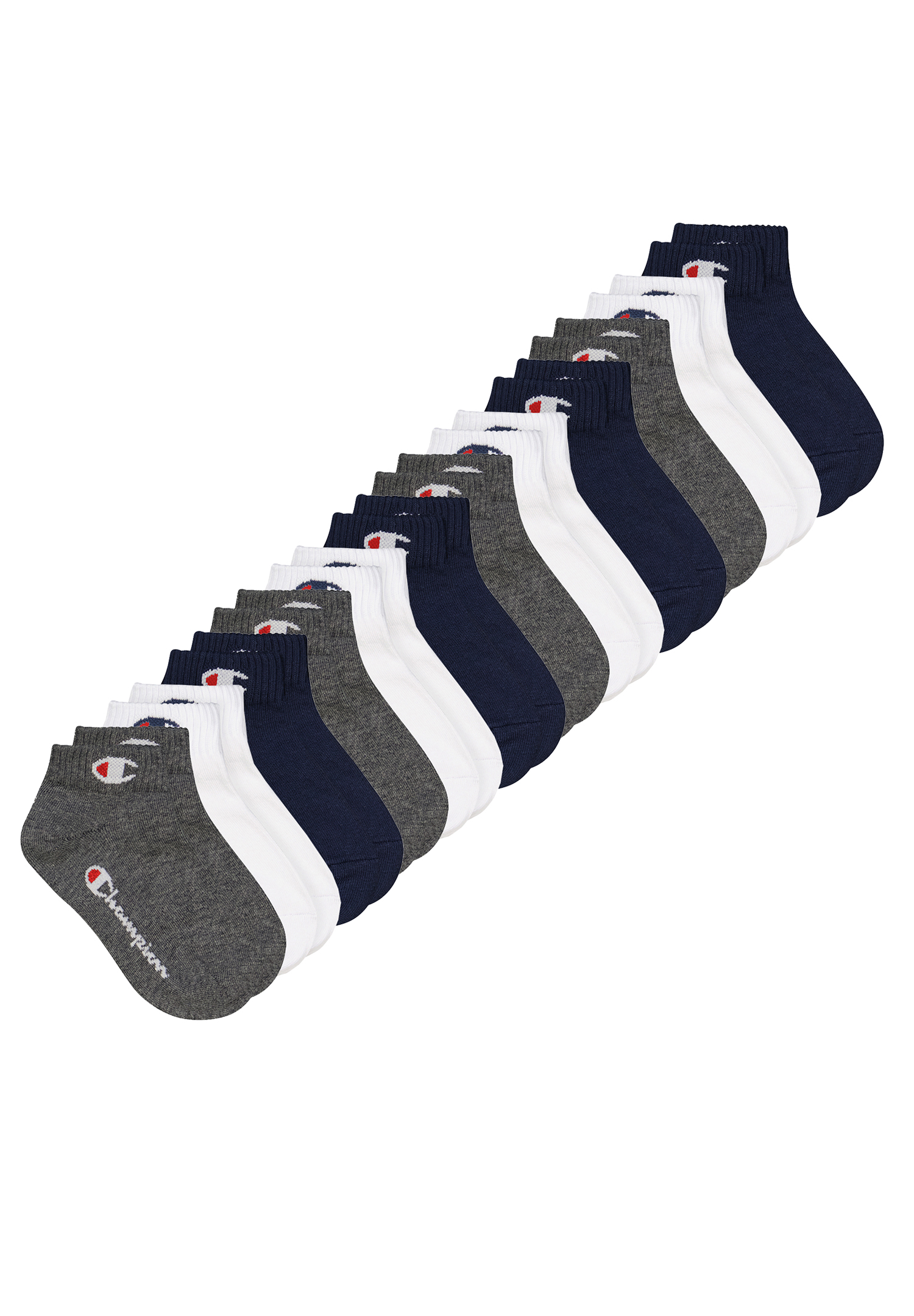 12 Paar Champion Quarter Socken Gr. 35 - 46 Unisex Sneaker Kurzsocken von Champion