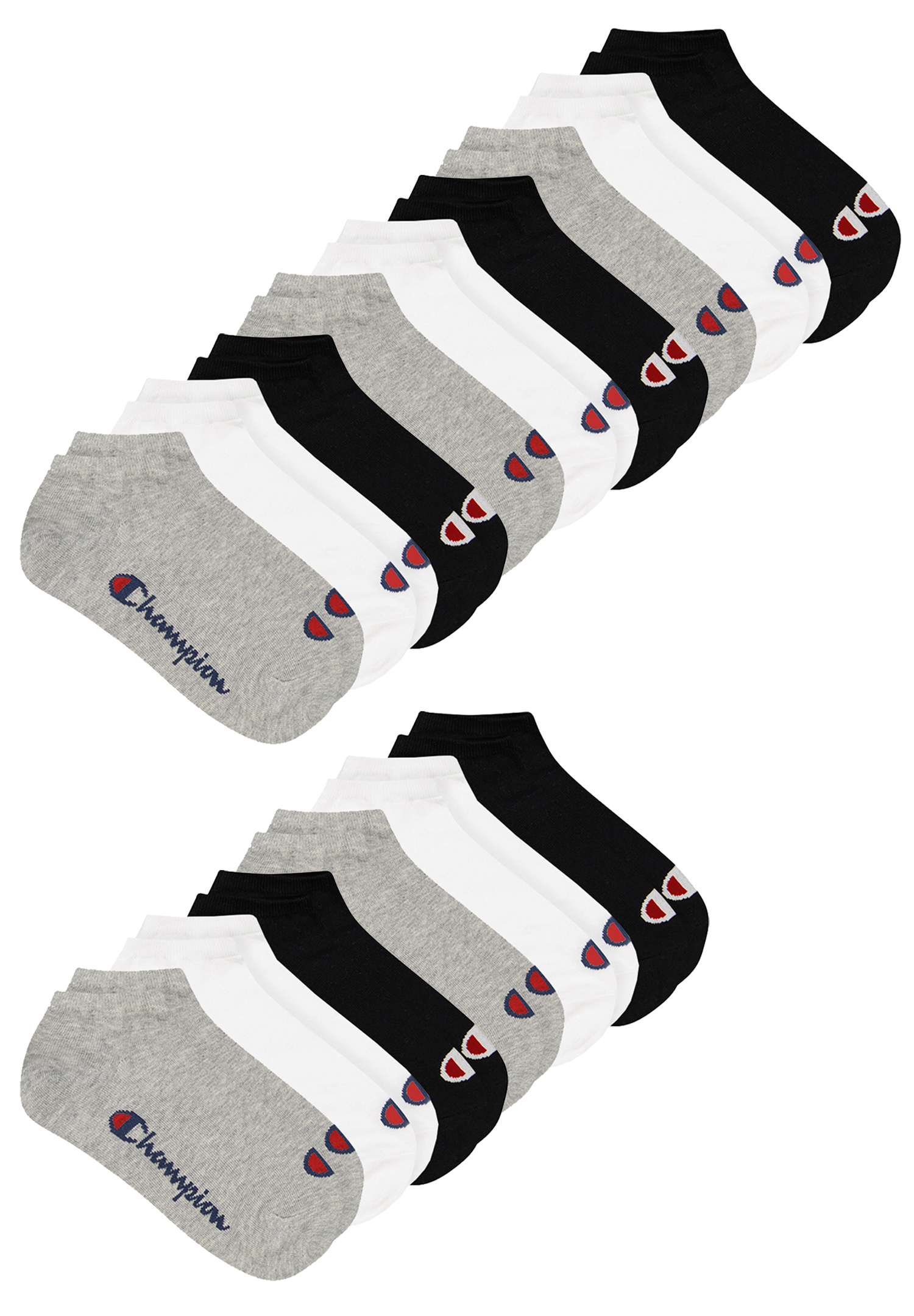 15 Paar Champion Sneaker Socken Gr. 35 - 46 Unisex Sneaker Kurzsocken von Champion