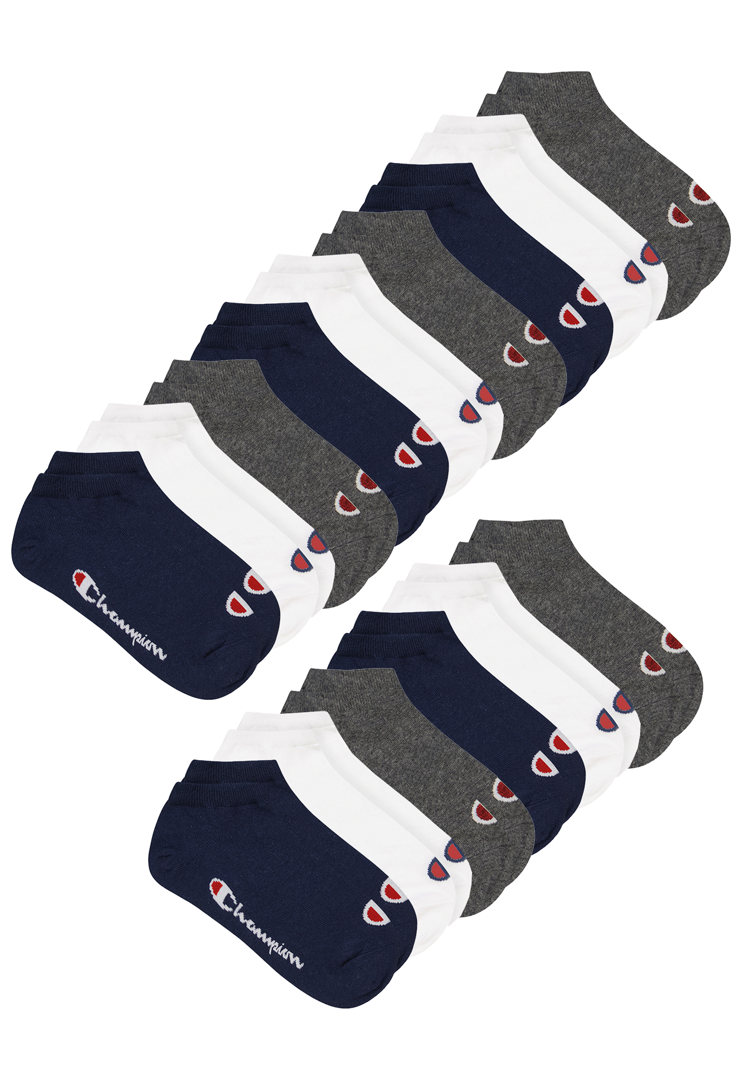 15 Paar Champion Sneaker Socken Gr. 35 - 46 Unisex Sneaker Kurzsocken von Champion