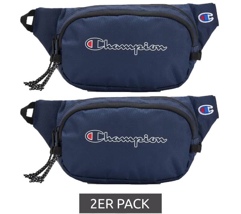 2er Pack Champion Center Bauch-Tasche Damen und Herren Touristen-Tasche Waistpack Gürtel-Tasche 1L CV2-1440-410 Dunkelblau von Champion