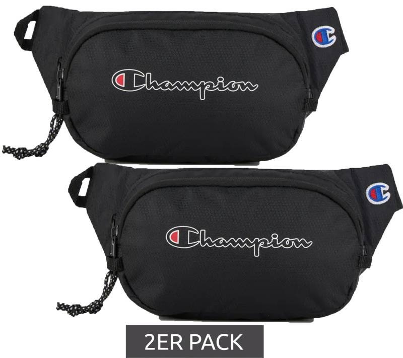 2er Sparpack Champion Center Bauch-Tasche Damen und Herren Touristen-Tasche Waistpack Gürtel-Tasche 1L CV2-1440-001 Schwarz von Champion