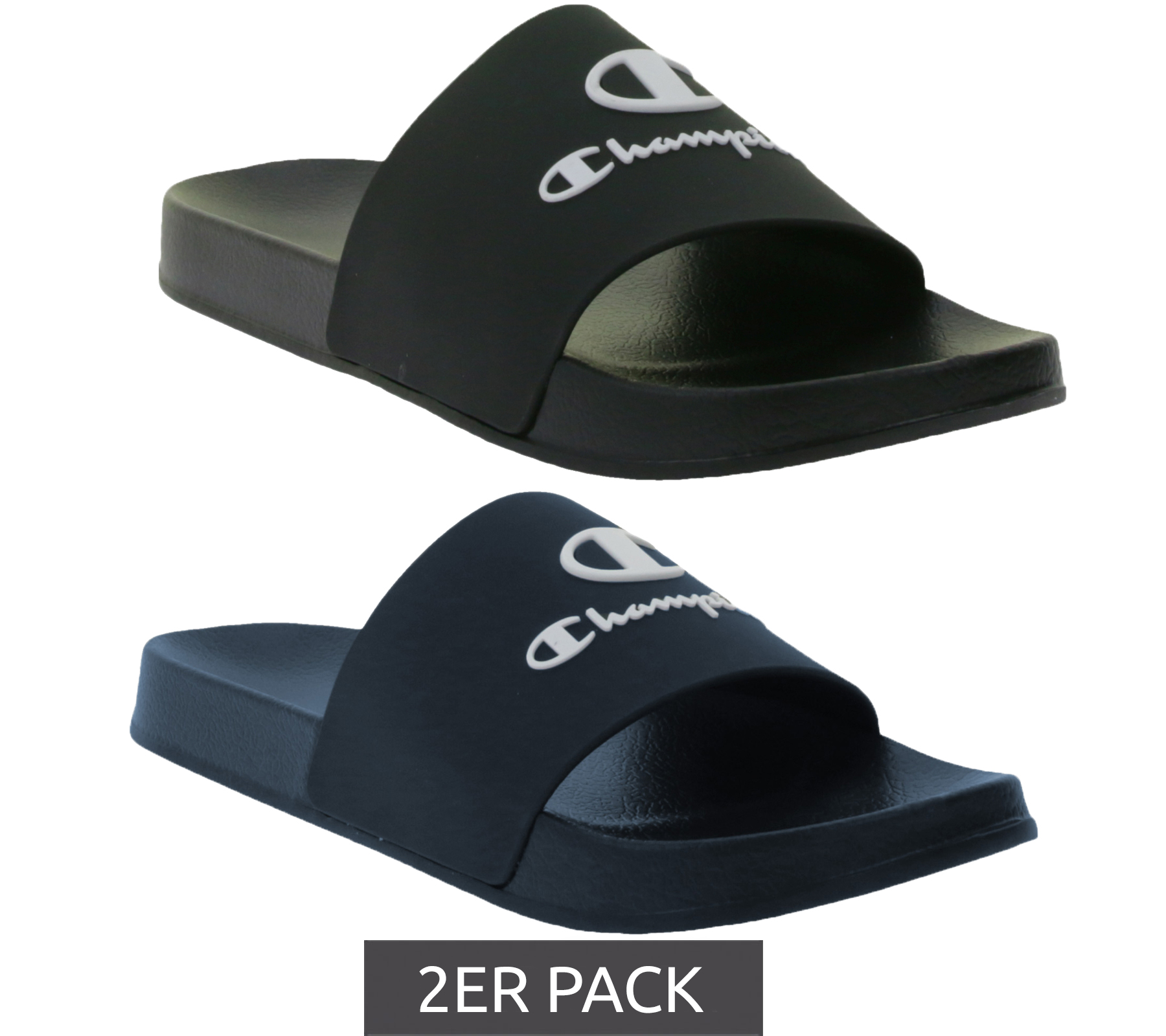 2er Sparpack Champion Kos Damen und Herren Bade-Schuhe Badelatschen Sommer-Schuhe Schlupf-Schuhe S22175 Schwarz oder Blau 2er Sparpack Champion Kos Damen und Herren Bade-Schuhe Badelatschen Sommer-Schuhe Schlupf-Schuhe S22175 Schwarz oder Blau von Champion